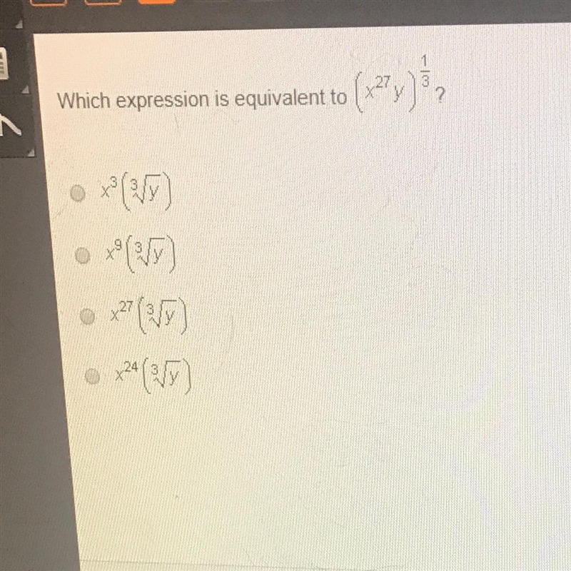 Which expression is equivalent to?...-example-1