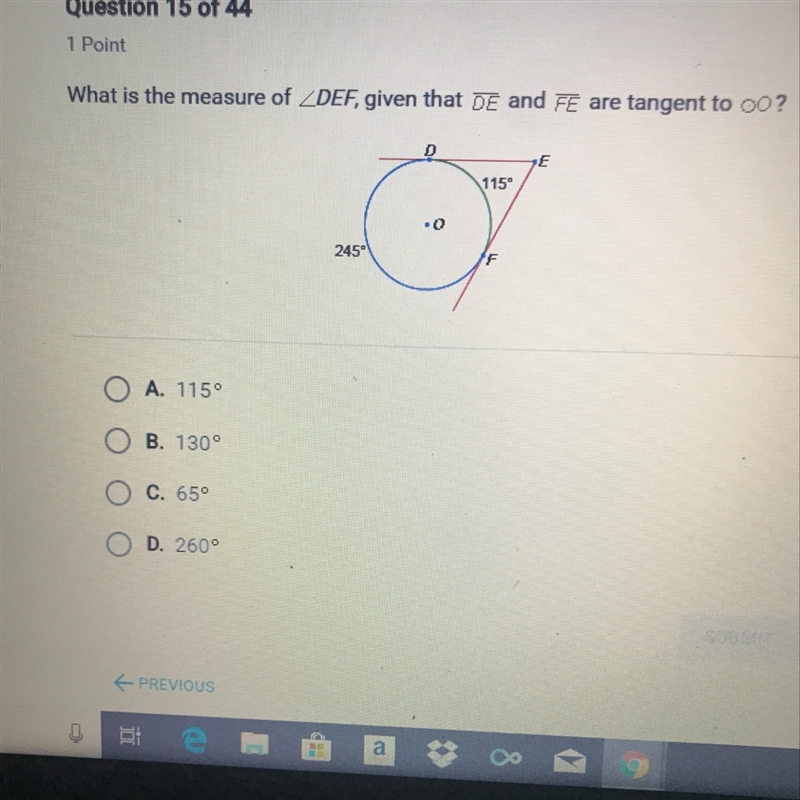 What is the measure of-example-1