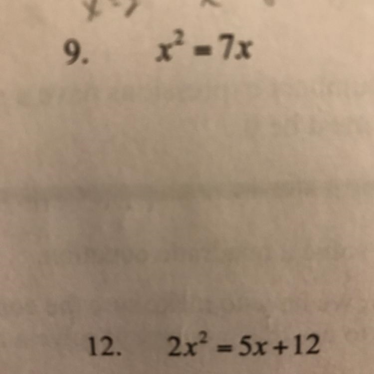 What is x^2=7x number 9-example-1