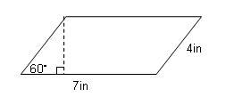 55 POINTS AVAILABLE!! 55 POINTS AVAILABLE!! Find the area of the parallelogram pictured-example-1