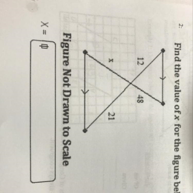 Find the value of x for the figure below-example-1