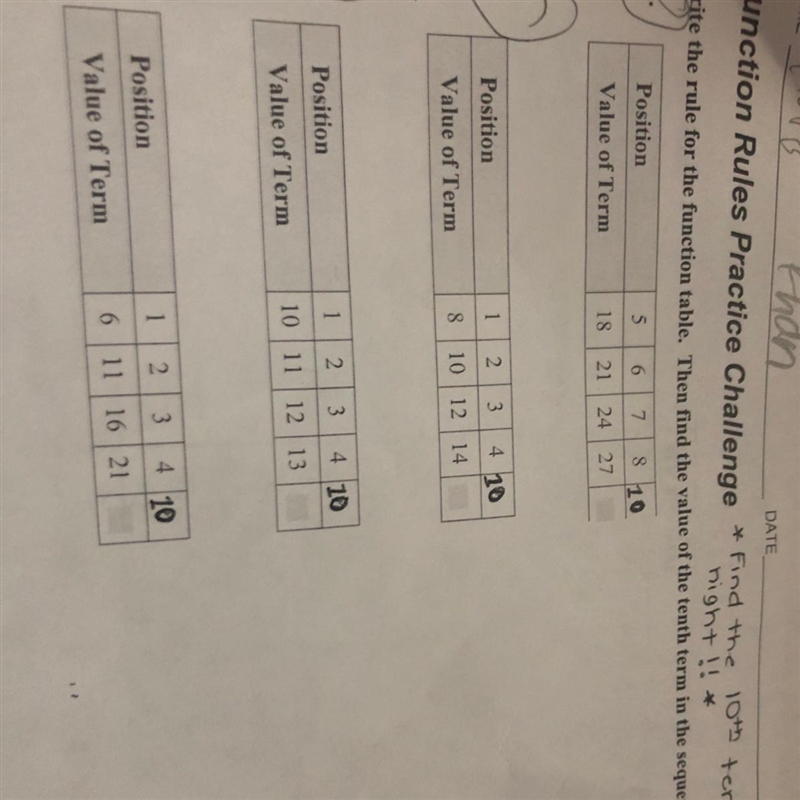 PLEASE Help Find only the tenth term-example-1