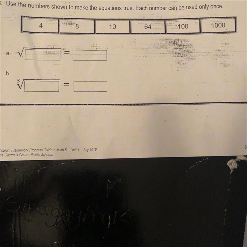 Use the numbers shown to make the equations true. Each number can be used only once-example-1