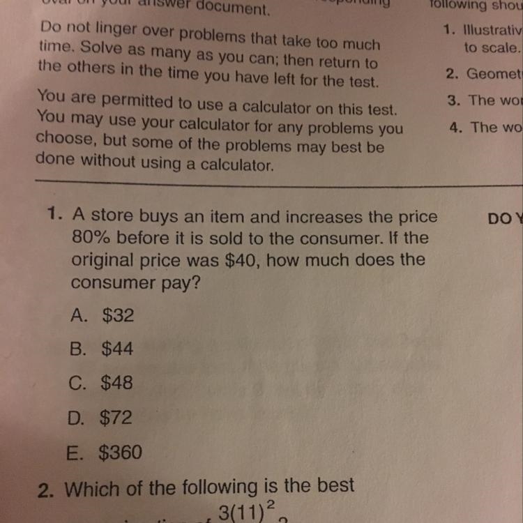 A store buys an item and increases the price 80% before it is sold to the consumer-example-1