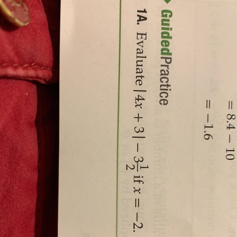 Evaluate an expression with absolute value-example-1