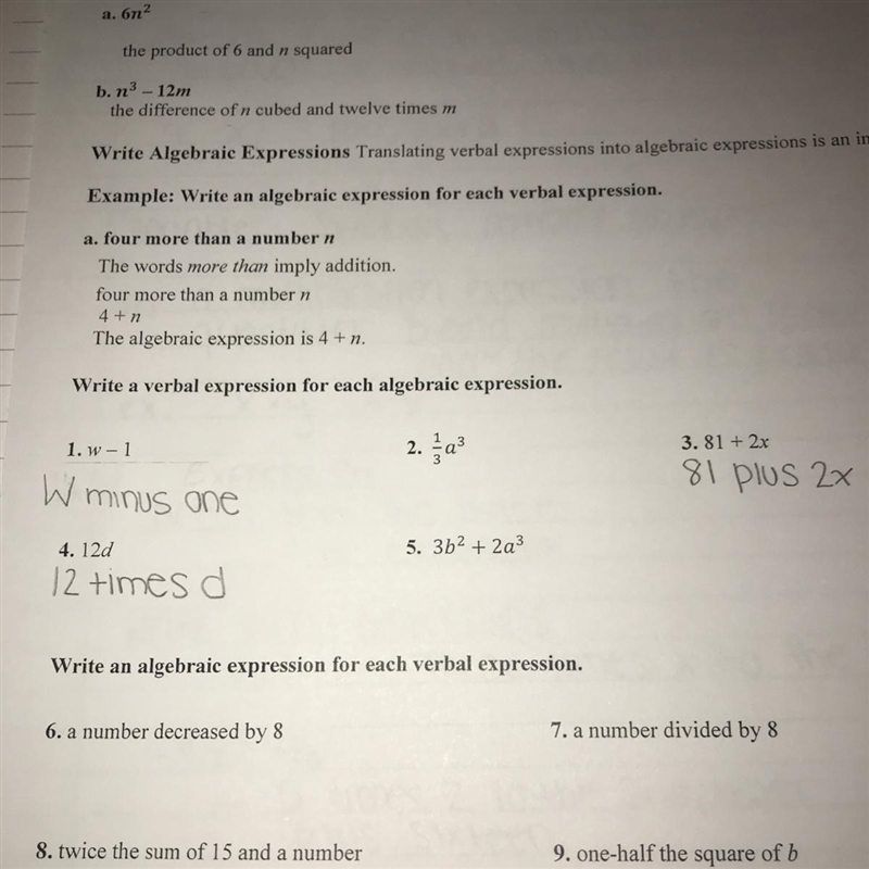 Can someone help me w answer 2 & 5. And can u check my other answers if there-example-1