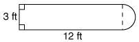 The perimeter of the following figure consists of _______line segment(s) and one semicircle-example-1