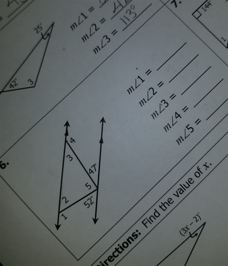 How do I find measurements of angle 1-5?-example-1