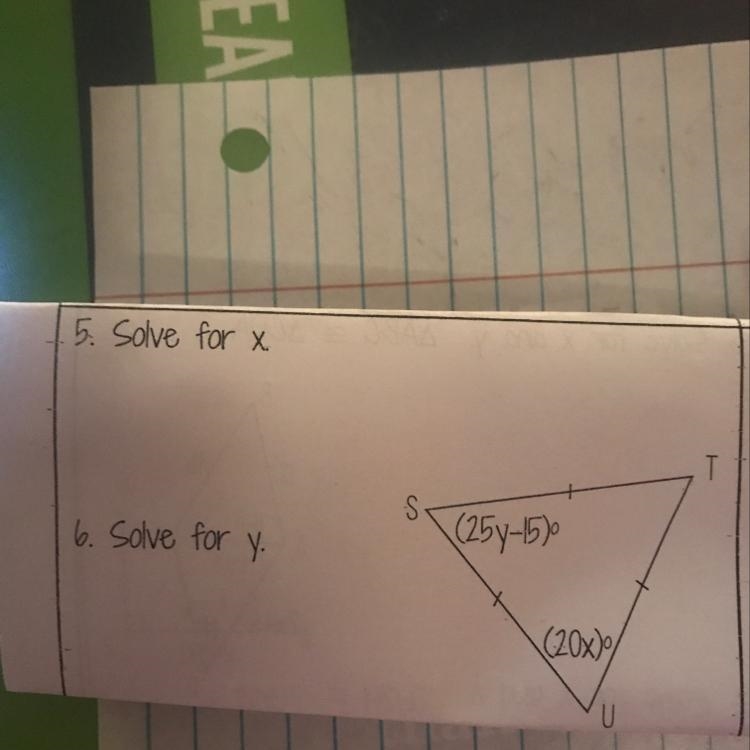 Solve for x solve For y-example-1