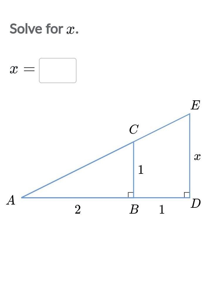 Solve similar triangles (advance)​-example-1