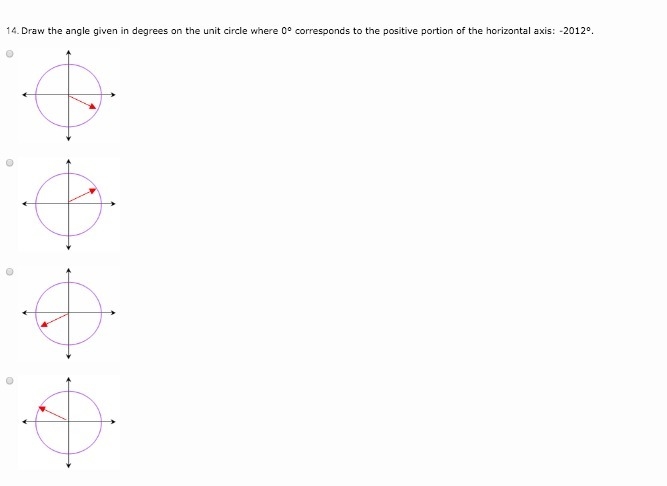 Draw the angle given in degrees on the unit circle where 0° corresponds to the positive-example-1