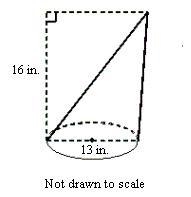 Find the volume of the oblique cone shown round to the nearest tenth answer chocies-example-1