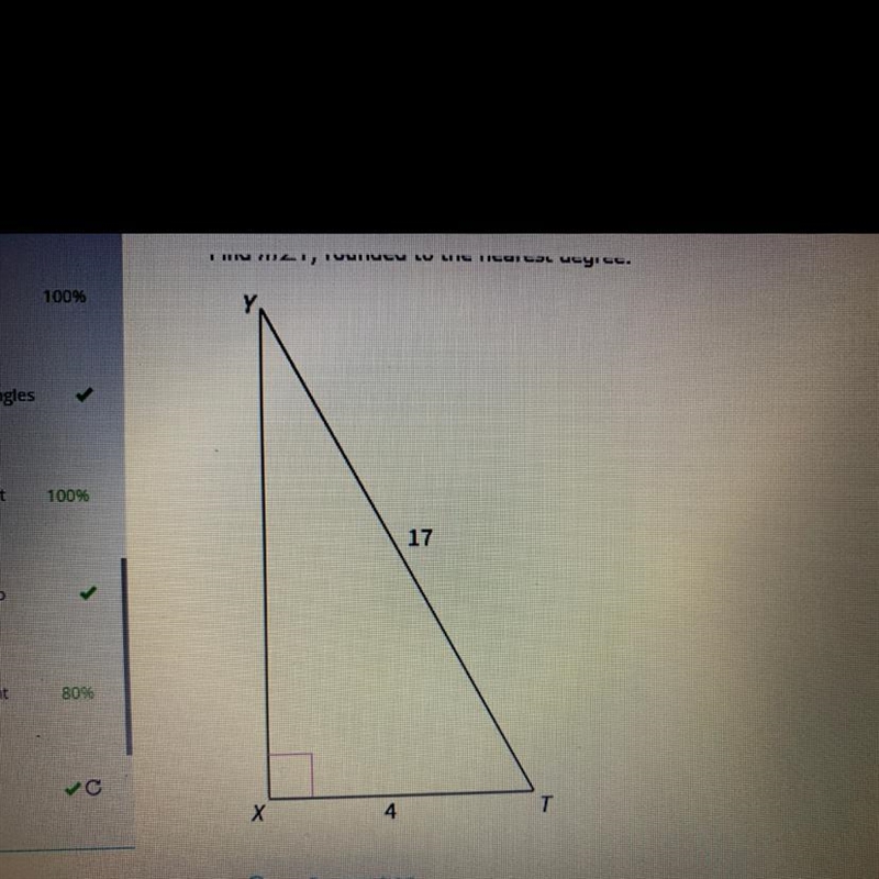 Find m A.) 76 degrees B.) 14 degrees C.) 13 degrees D.) 77 degrees-example-1