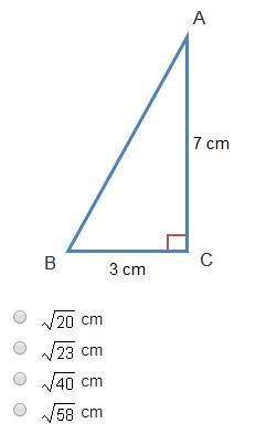 What is the length of the hypotenuse of the triangle?-example-1