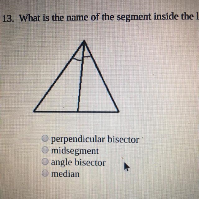 3. What is the name of the segment inside the large triangle?-example-1