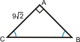 What is the hypotenuse? 18 9√2 √18 18√2-example-1