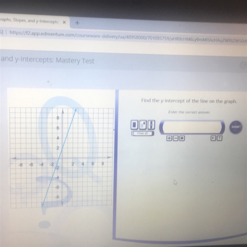 Find the y-intercept of the line of the graph-example-1