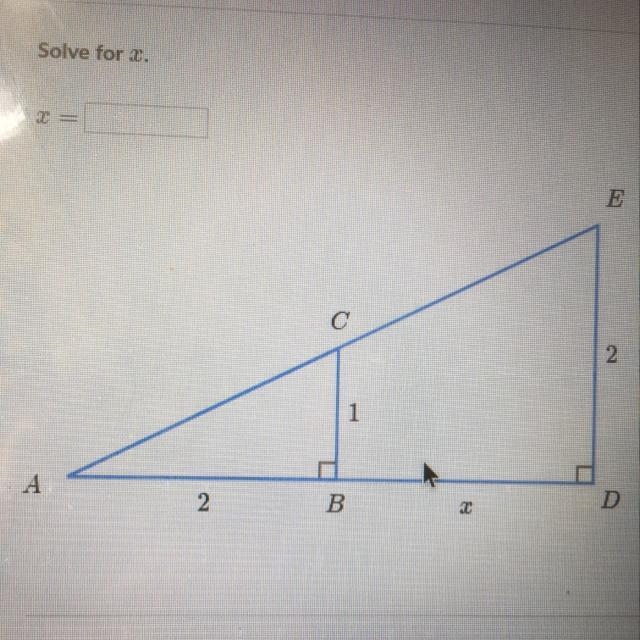 What does x equal? Similarity-example-1