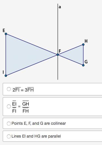 If segment EF = 6 and segment FG = 3, which of the following statements are enough-example-1