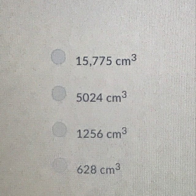 Volume of cylinder with a radius of 8cm and height of 25 cm-example-1