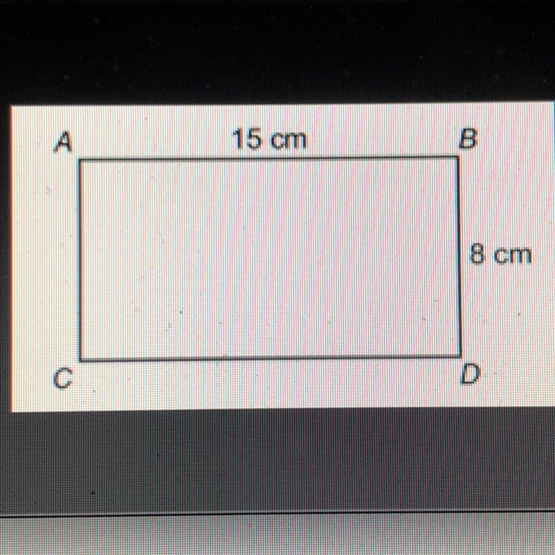 The rectangle shown is dilated by a scale factor of 2. a) Calculate the length of-example-1