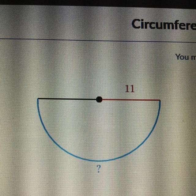 What is the arc length of the semicircle?-example-1