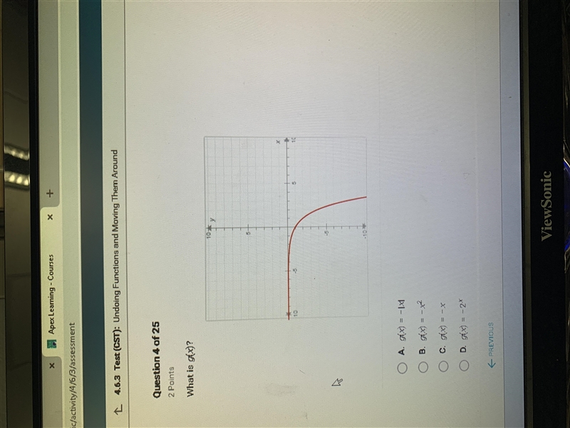 What is g(x)? (apex algebra 1 semester 2 2019).-example-1