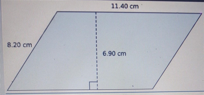 What is the area of the parallelogram? A. 39.20 cm^2 B. 39.33 cm^2 C 56.58 cm^2 D-example-1