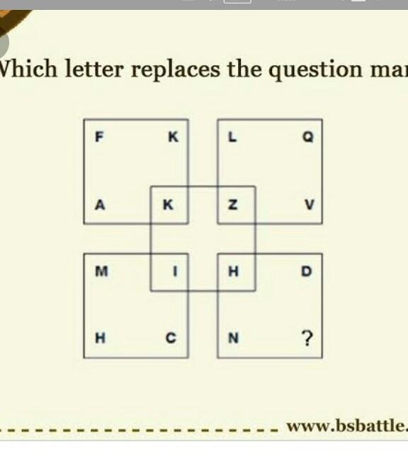 What Wil the letter on question mark ​-example-1