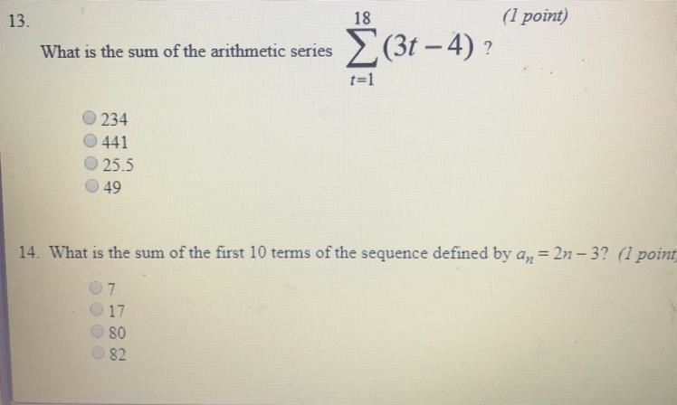 1. What is the sum of the arithmetic series 2. What is the sum of the first 10 terms-example-1