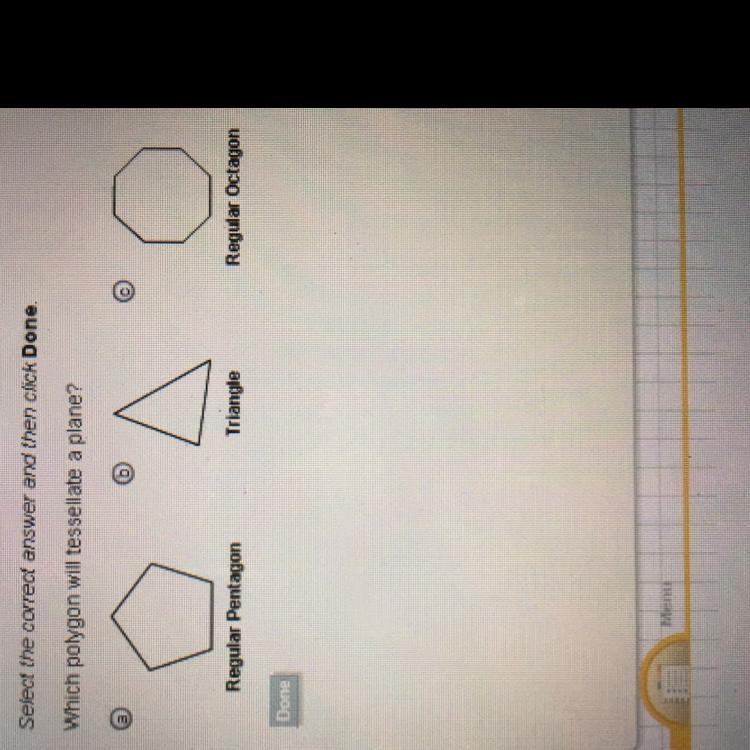 Which polygon will tessellate a plane?-example-1