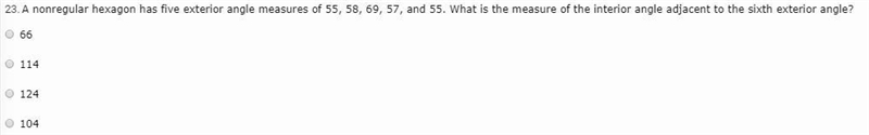 A nonregular hexagon has five exterior angle measures of 55, 58, 69, 57, and 55. What-example-1