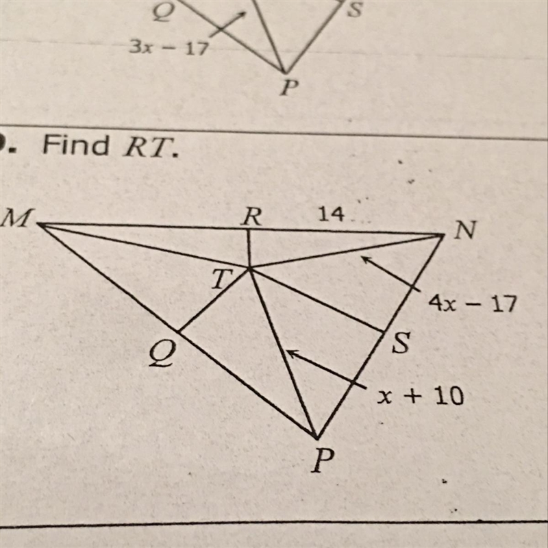 Find RT of the triangle-example-1