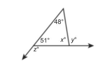 What is the value of: x, y, and z. With work shown.-example-1