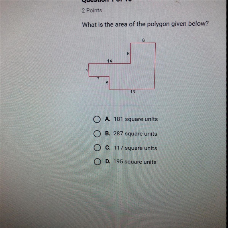 What is the area of the polygon given in the picture?-example-1