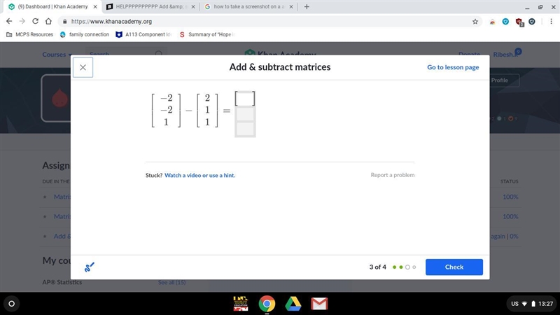 HELPPPPPPPPPP Add & subtract matrices ..... PLZ GIVE THE ANSWER .. THANKSSSSS-example-1