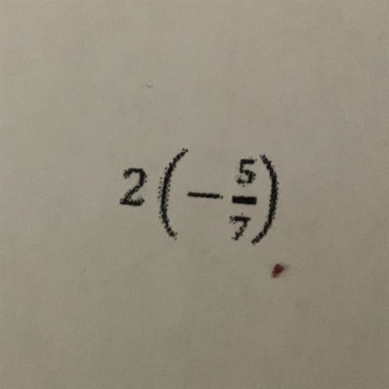 What is the product of 2(-5/7)-example-1