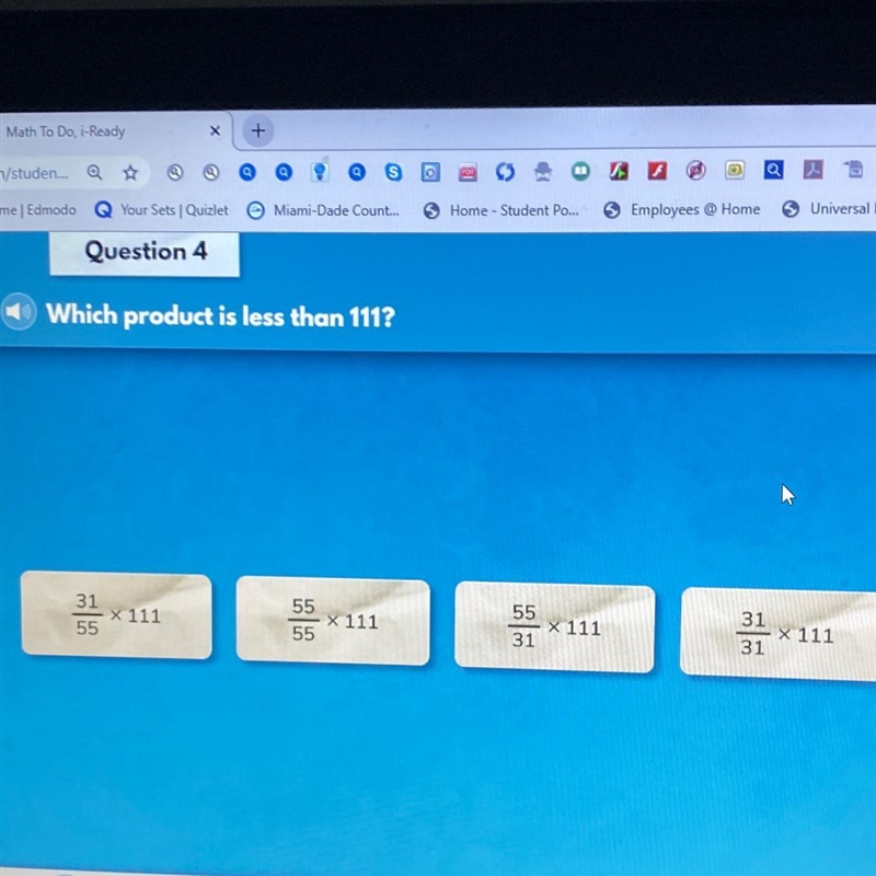 Which product is less than 111? Help quick!!!-example-1