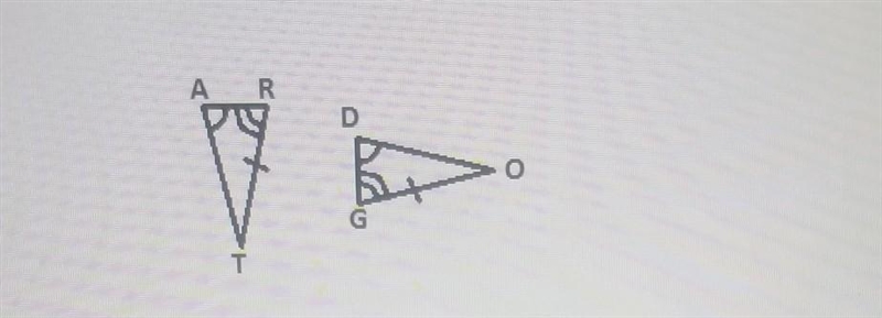 What criteria can be used to prove these two triangles congruent? A.AAS B.ASA C.HL-example-1