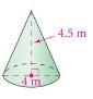 5. Find the lateral area of the cone to the nearest whole number. A) 31 m^2 B) 34 m-example-1