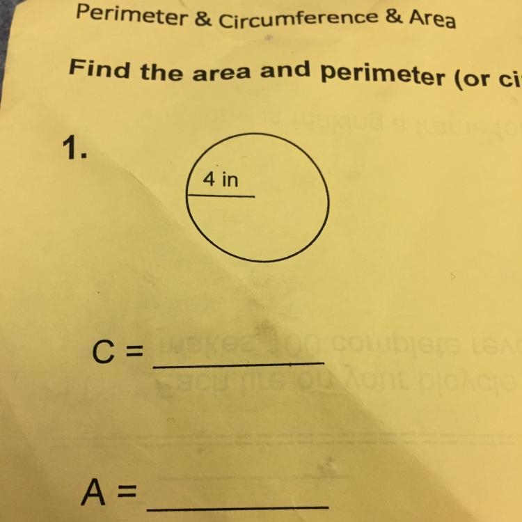 What is the circumference and area.-example-1