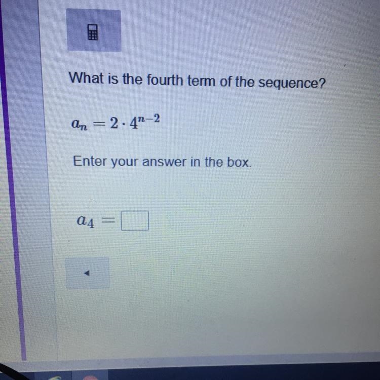 What is the fourth term of the sequence? ar = 2.41-2 Enter your answer in the box-example-1