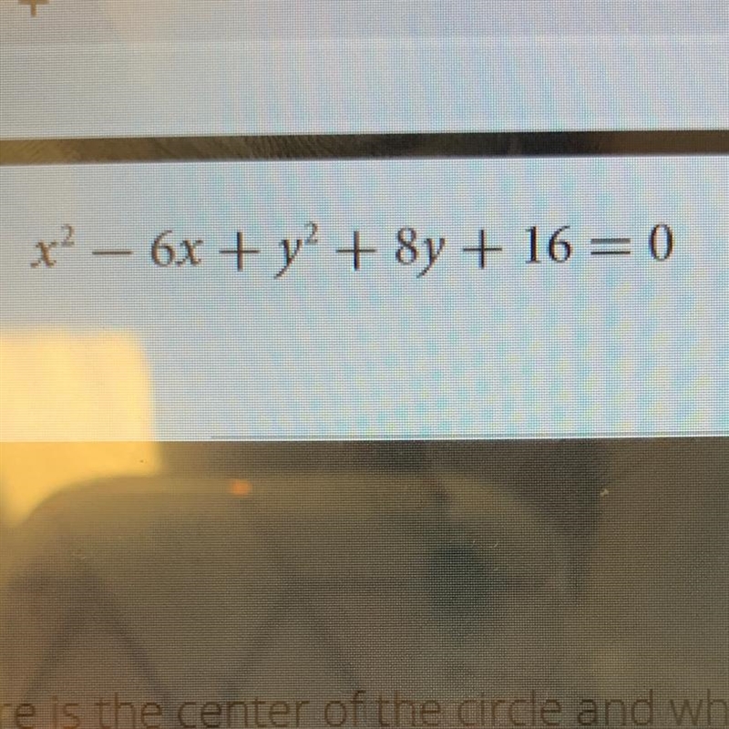 Where is the center of the circle and what is its radius-example-1