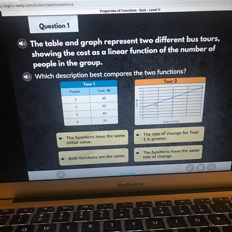 The table and graph represents two different bus to come showing the cost as a linear-example-1