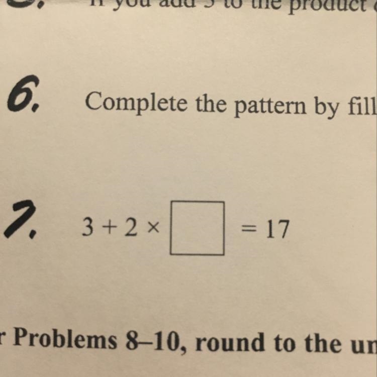 3 plus two times blank equals 17 what is the blank?-example-1