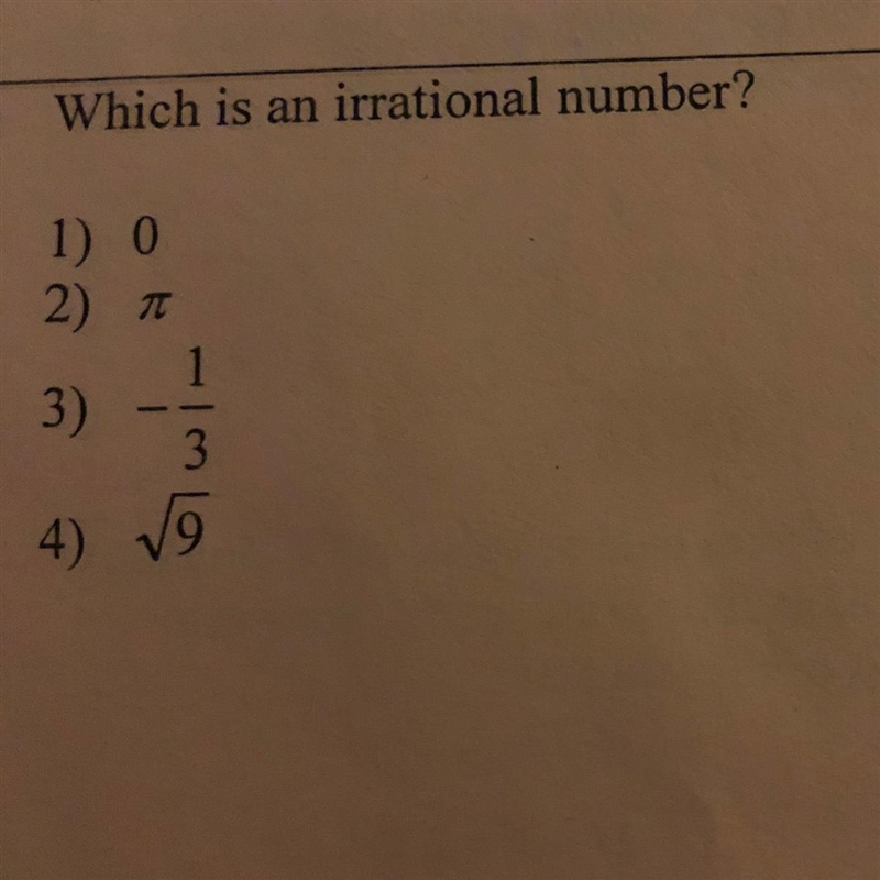 Which is an irrational number-example-1