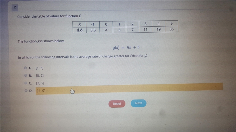 Consider the table of values for function f. (See the picture below) The function-example-1