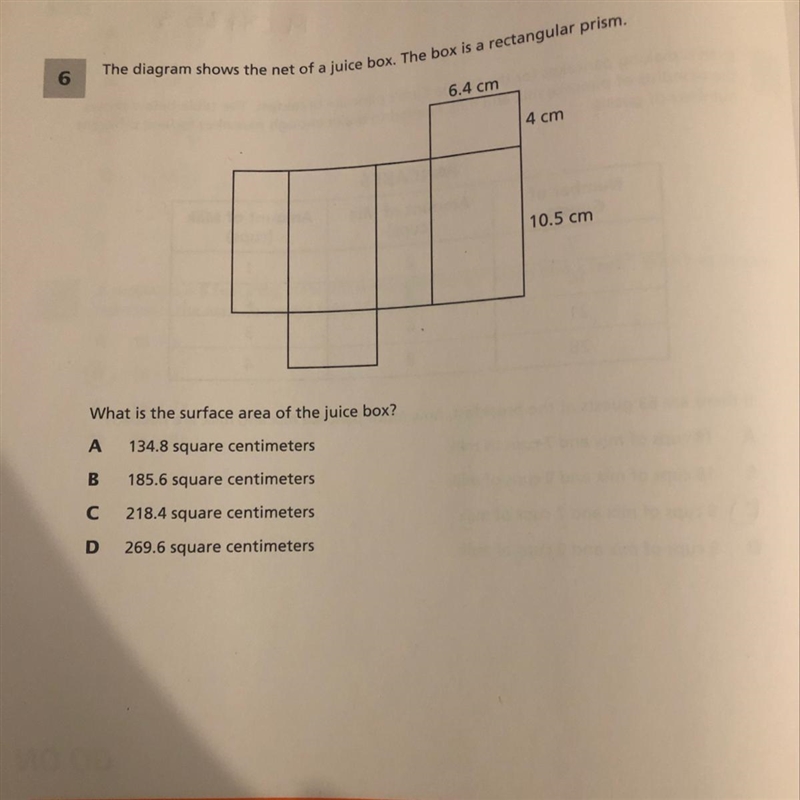 The diagram shows the net of a juice box. The box is a reactangular prism-example-1