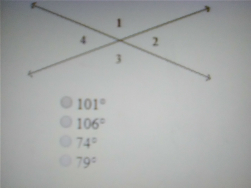 The measure of <3 is 101° find the measure of <1-example-1