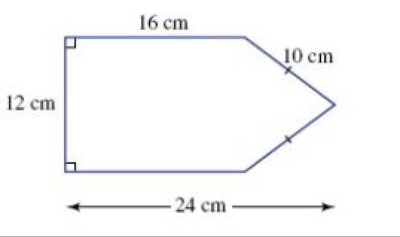 Find the perimeter of the figure shown above. a. 50 cm c. 30 cm b. 64 cm d. 60 cm-example-1